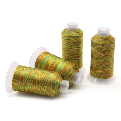100G Nettogewicht Polyester-Nähtfaden in Regenbogenfarben für abrasionsbeständiges Nähen