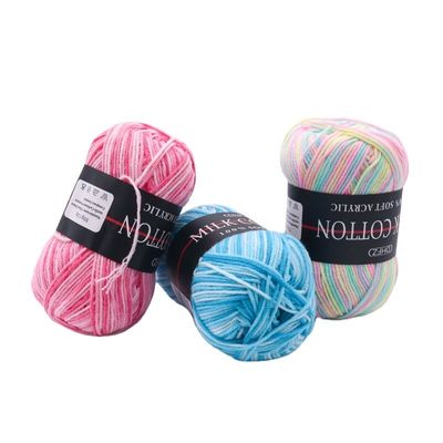 50g Gewicht Milch Baumwolle Material Strickwolle Garne für Kleidung Nähen und mehr