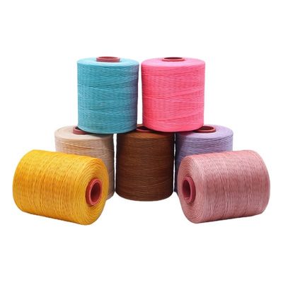 100% Polyester Flachgeflechtes Nähgarn für Leder Geflechtes Wachsgarn 240 Farben