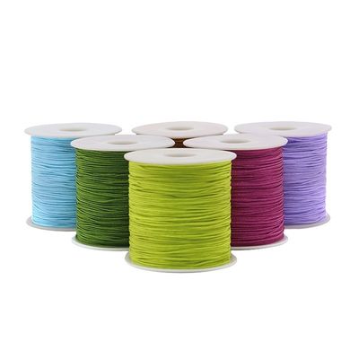 2 Ply Singal Farbe oder Regenbogenfarbe Nylon-Schnur-Garn für chinesische Knoten Macrame Schnur