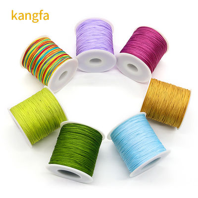 2 Ply Singal Farbe oder Regenbogenfarbe Nylon-Schnur-Garn für chinesische Knoten Macrame Schnur