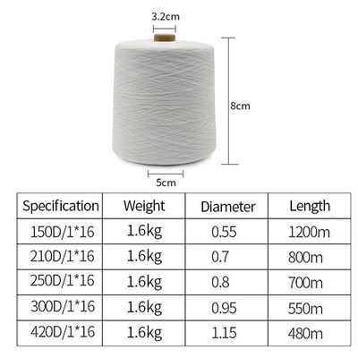 Hochfeste 420D/16 Polyester-Spungarne für Farbstrickerei und Gewebe