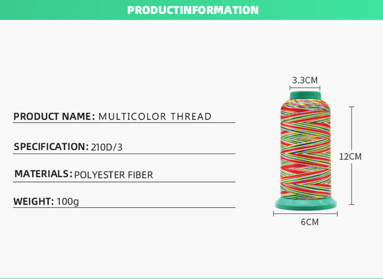 Farbenfrohe Polyester-Nähtfaden mit hoher Festigkeit für Kangfa Industrial
