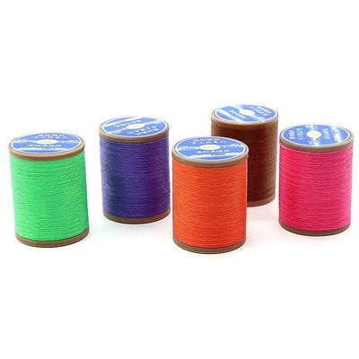 Polyester 0,8 mm Flachwachsfaden für Handnähen Leder DIY Kleines Rollen Handfaden