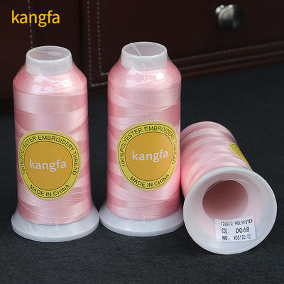 Niedrige Schrumpfung 100% Polyester-Garn für Stickmaschine 5000 Yard 120D/2 720 Farben
