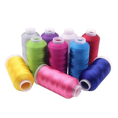 4000 Yard 120D/2 Filament Polyester-Garn für Stickmaschine gefärbte Musterkleidung