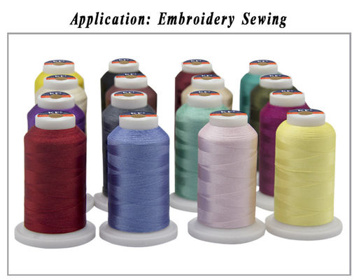 4000 Yard 120D/2 Filament Polyester-Garn für Stickmaschine 720 gefärbte Farben