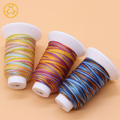 12g 18PLY 40 Farben Lieferung 100% Polyester Mehrfarbiger Nähfaden Polyester Zopf
