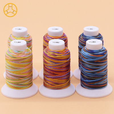 12g 18PLY 40 Farben Lieferung 100% Polyester Mehrfarbiger Nähfaden Polyester Zopf