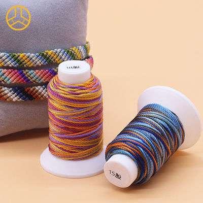 12g 18PLY 40 Farben Lieferung 100% Polyester Mehrfarbiger Nähfaden Polyester Zopf