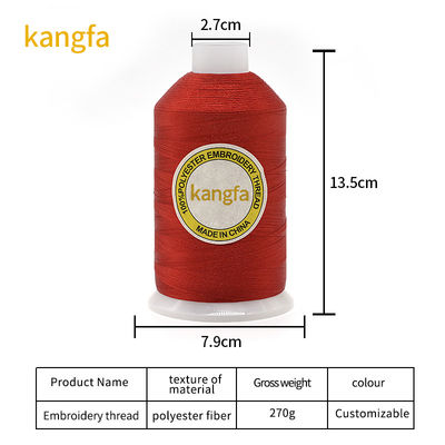 Ausziehmaschinenfaden kundenspezifisch für große Kegel Polyester-Embroiderfaden 120D/2