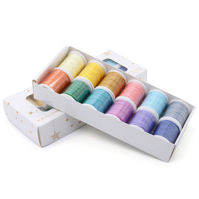 Multikolor 50 Meter Wachs Polyester Nähgarne für DIY Werkzeug Hand Nähen 0,8mm