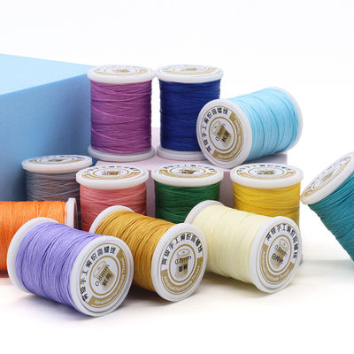 Multikolor 50 Meter Wachs Polyester Nähgarne für DIY Werkzeug Hand Nähen 0,8mm