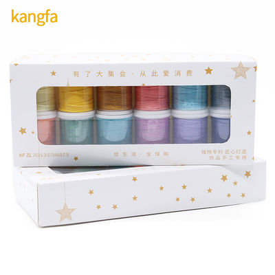 0.8mm Durchmesser 100% Polyester Leder Nähgarne Wachs Set von 12 für DIY Handgefertigt