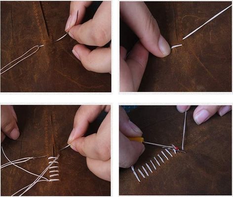 0.8mm Durchmesser 100% Polyester Leder Nähgarne Wachs Set von 12 für DIY Handgefertigt