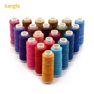 Hand genähtes Leder 9stückiges rundes Wachsgetreide 12g 100% Polyester Nähgarn Spundgarn