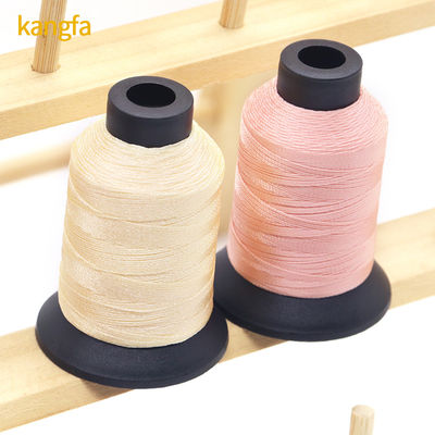 Hohe Festigkeit 100% Polyester Nähgarne Perlengarn gefärbt Muster kostenlose Probe