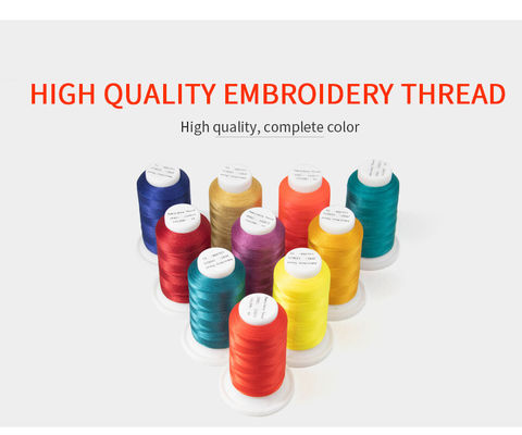 1000Y Kleiner Kegel-Multi-Color-Polyester-Brontiergarn 120d/2 für die Stickmaschine