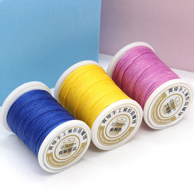 Handnähen 0,8 mm flache Wachsfaden aus 100% Polyester für Lederprojekte