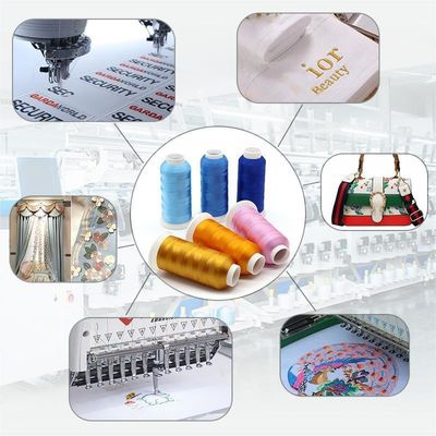 Polyester Stickfaden 720 Farben Reine Farbe für Maschinen Stickerei 4000 Yard