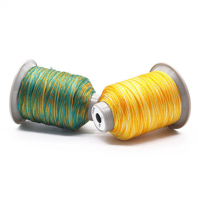 Mehrfarbige Nähfäden Polyester Regenbogenfaden für Gewebe 100% Polyester