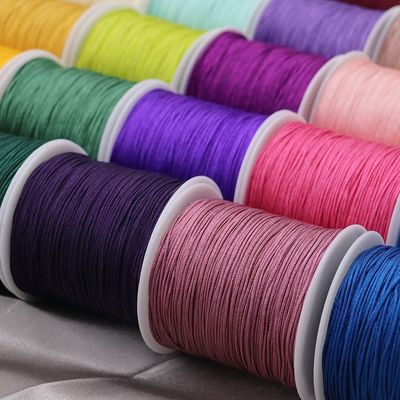 Singal oder Regenbogenfarbe 0,8mm Nylonseile für DIY Schmuckzubehör Direktlieferung