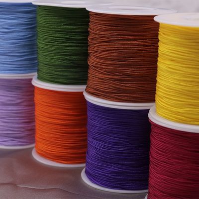 Singal oder Regenbogenfarbe 0,8mm Nylonseile für DIY Schmuckzubehör Direktlieferung