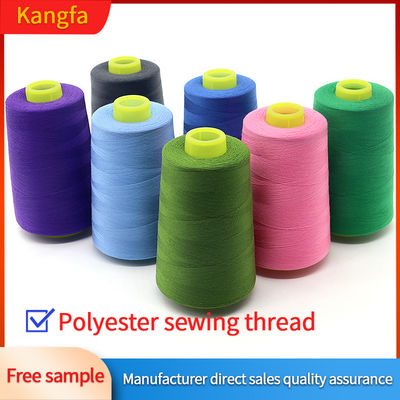 Niedriges MOQ 40/2 5000yds Färbtes 100% Polyester Nähgarn Mh-Garn für die Nähmaschine