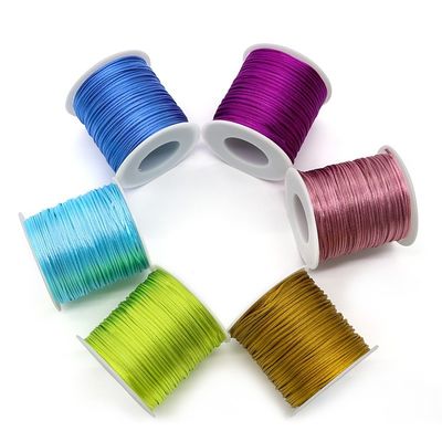 Farbenfrohe Nylon-Satin für chinesische Knotensilke Makram-Schnur 100m oder angepasste Länge