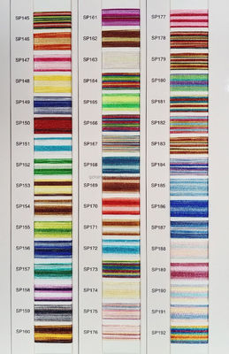 120D/2 2 Garn Count Boho Polyester Vielfältige Stickgarne 4000 Yards 96 Farben