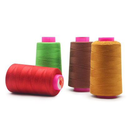 Gefärbt 100% Spund Polyester Nähgarne 40/2 20/2 20/3 40/3 5000Y Knotenlos OEM/ODM