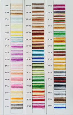 96 Farben Mischfarbe 4000 Yards Polyester/Viskose 120D/2 Vielfältige Stickgarne