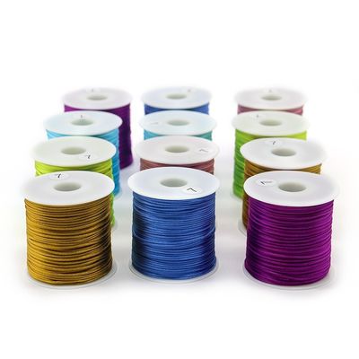 80m Chinesischer Knoten Makrame-Streifen 1mm Durchmesser Polyester-Schnur-Dreh für DIY-Schmuckherstellung