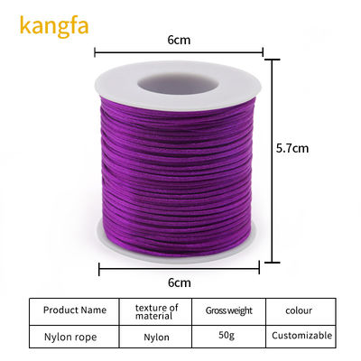 80m Chinesischer Knoten Makrame-Streifen 1mm Durchmesser Polyester-Schnur-Dreh für DIY-Schmuckherstellung