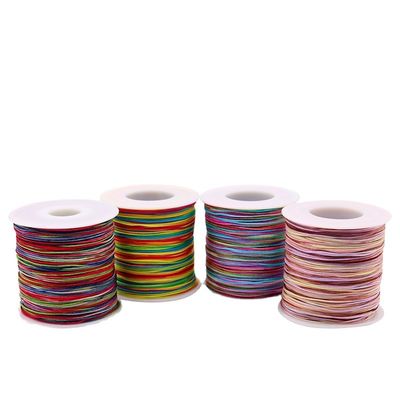 Gewebte Halskette Seil 1 mm für DIY Handgefertigt Perlen rotes Seil Fäden Schmuck Jade Faden