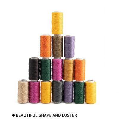 210D/16 Hand genähtem Nähfaden für Leder Tasche Brieftasche Polyester Flachwachs Faden 50m