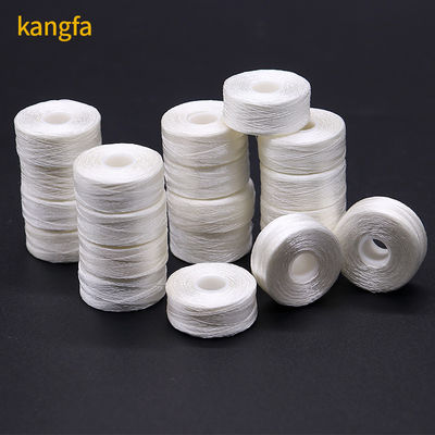 144 Stück/Box L-Side weniger Weiß 75D/2 100% Polyester Vorgewickelte Bobbins Faden für Schuhe