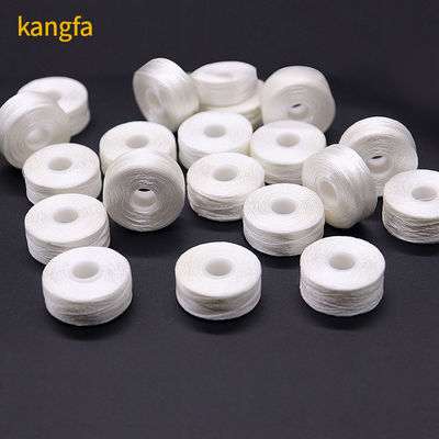 144 Stück/Box L-Side weniger Weiß 75D/2 100% Polyester Vorgewickelte Bobbins Faden für Schuhe