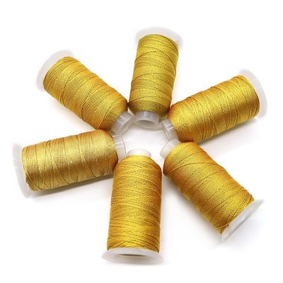 Hochfeste geflochtene Stickgarne für Stickmaschinen Goldfarben Silber