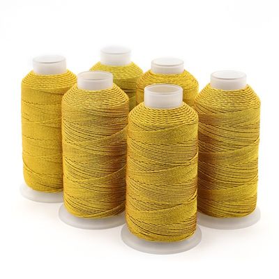 Hochfeste geflochtene Stickgarne für Stickmaschinen Goldfarben Silber