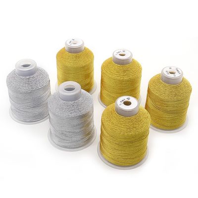100 g Gold und Silber Seiden Muti-Fäden Polyester Metallgarn Faden für DIY Stickerei