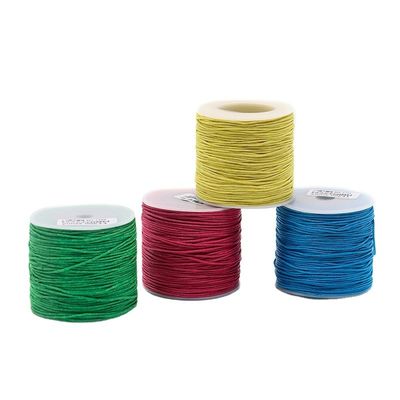 200 Farben 1 mm Näh-Stiche Baumwolle Wachsgetriebene Schnur für Lederwaren