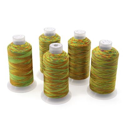Regenbogen-Nähtgarne aus 100% gesponnenem Polyester zum Kreuzstich