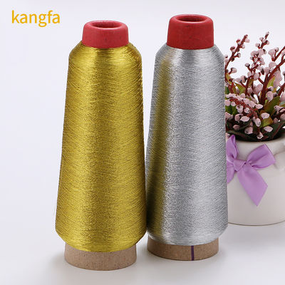 Vermarktet 100% Polyester Metallgarn Silbernähtgarn für Bekleidungszubehör