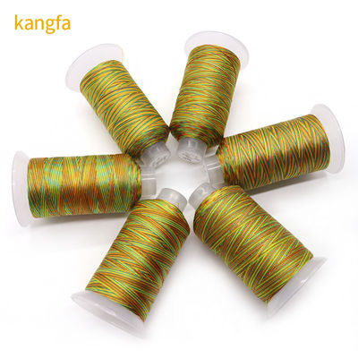 Umweltfreundliche Kangfa Tex70 Nähgarne 100% Polyester Regenbogengarne Anzahl 120D-1680D