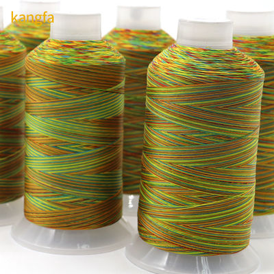 Umweltfreundliche Kangfa Tex70 Nähgarne 100% Polyester Regenbogengarne Anzahl 120D-1680D