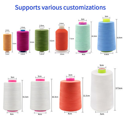 Farbenfrohe Polyesterartikel Polyester Baumwollfaden 100% Spund Nähfaden