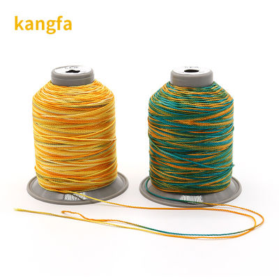 Niedrige Schrumpfung 100% Polyester Mehrfarbige Nähfäden für Garnenzahl 3Plys Gewebehandwerk