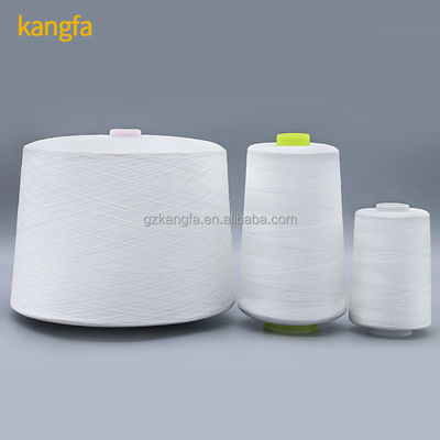 Herstellen produzieren Spun Polyester Garne OEM Rohweiß 60/2 mit chemischer Beständigkeit
