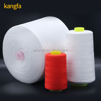 Herstellen produzieren Spun Polyester Garne OEM Rohweiß 60/2 mit chemischer Beständigkeit